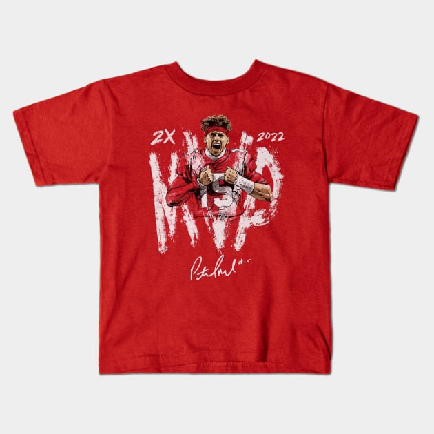 Patrick Mahomes II Kansas City 2X MVP Kids T-Shirt by Chunta_Design